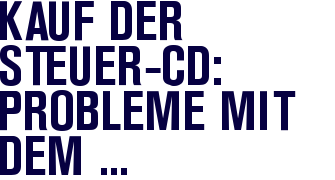 Kauf der Steuer-CD: Probleme mit dem Datenschutz und Urheberrecht